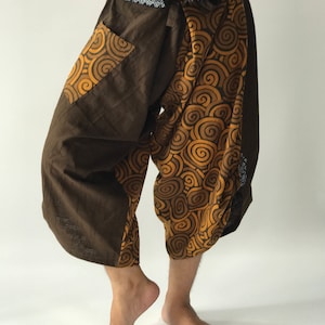 SR0177 Samurai Pants Harem pants have fisherman pants style wrap around waist