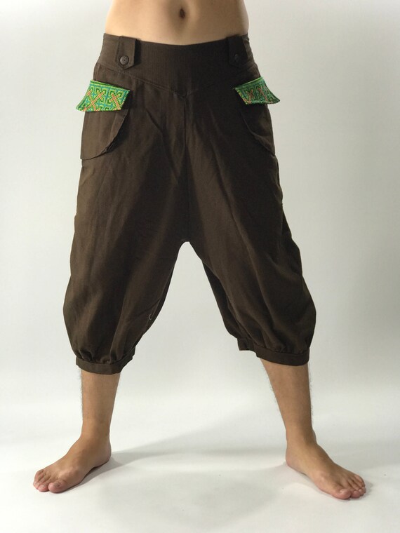 Hr0146 Capri Pants Men S Pants Thai Pants Decorate By Etsy