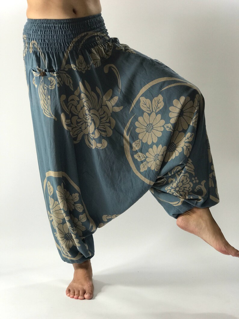 HAREM PANTS LOW CROTCH TURQUOISE