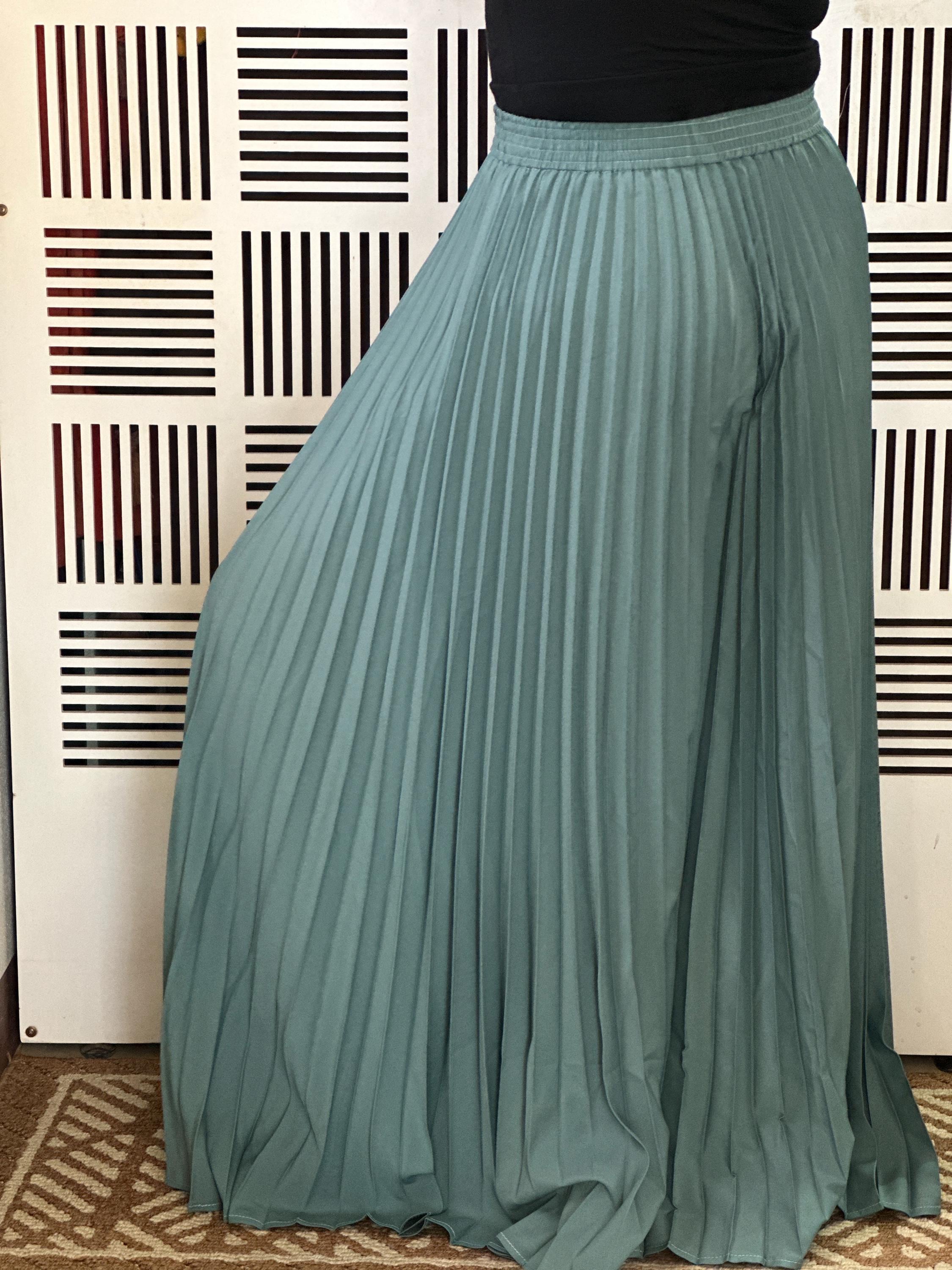 AP0003 Pleated Wide Leg Pants, Pleated Wide Leg Palazzo