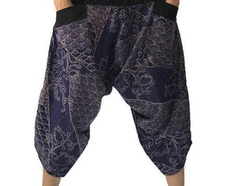 HC0905 WAVE Samurai Pants, elsstic waist Samurai Pants Unisex Elastic Waist , ninja pants
