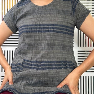 CG0506 Muslin Layer Gauze  Blouse,Textured/gauze cotton Top, Women&#39;s Cotton Gauze Top / Short Sleeve Top,Women&#39;s Blouse.