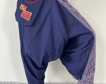 HR0154 Hilltribe Harem Pants Unisex Low Crotch Trousers