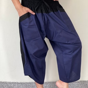 XL0037 New arrival Samurai pants,  Handmade pants, men&#39;s fashion, unisex Yoga Harem Pants  - elastic waistband