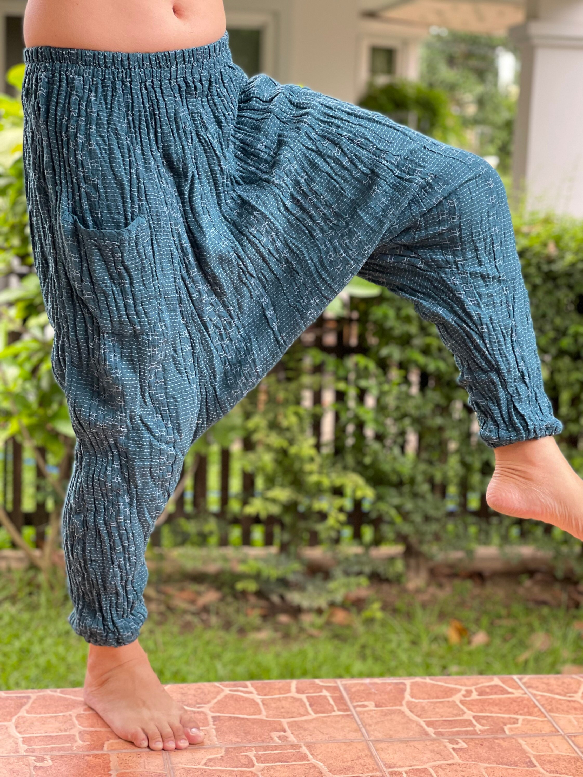 CG0123 Cotton gauze pants Harem Pants super soft baggy unisex Etsy