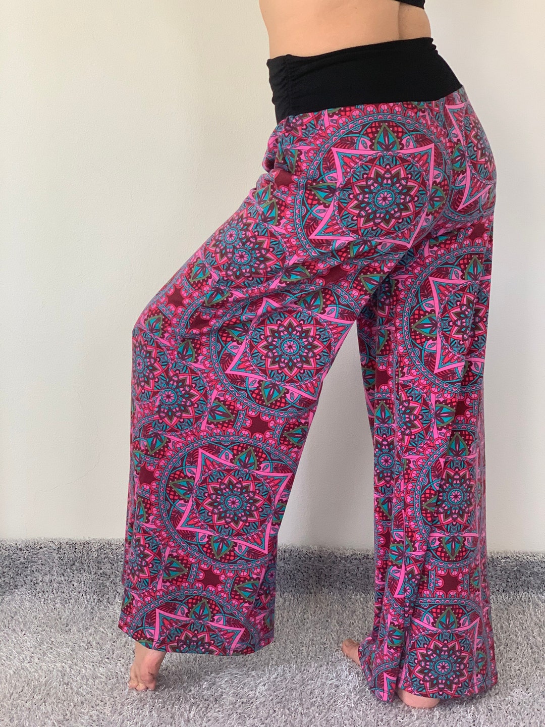 YG0040 Wide Leg Yoga Pants High Waist Tie Dyed Yoga Pants - Etsy