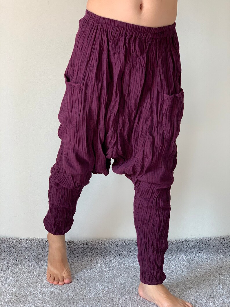 CG0194 Cotton Gauze Pantsdouble Cotton Gauze Harem Pants for Etsy