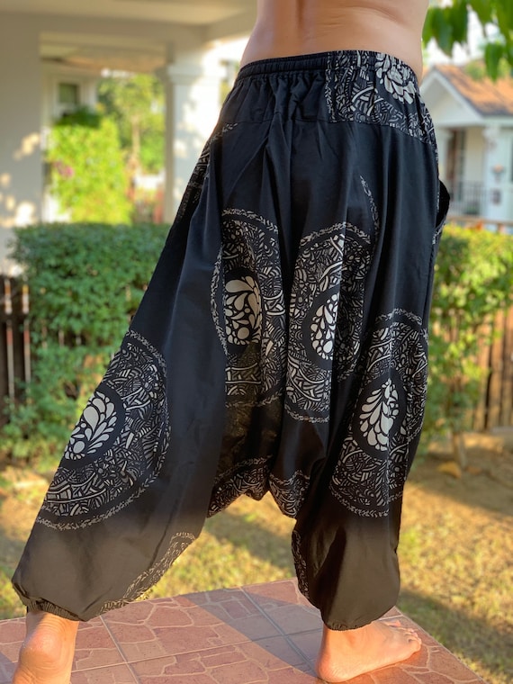 HB0002 Harem Pants Unisex Low Crotch Yoga Trousers, Elephant Pants