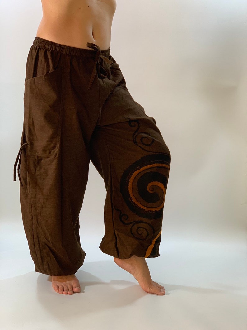 HR0113 Cotton baggy unisex harem pants,Thai rayon Style Harem Yoga Pants Harem pants