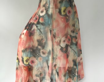 SK0859 Faldas de gasa, falda de gasa dulce, falda de flora, verano de playa, falda maxi boho, falda gitana / falda boho / falda de algodón / esquiadora de festival