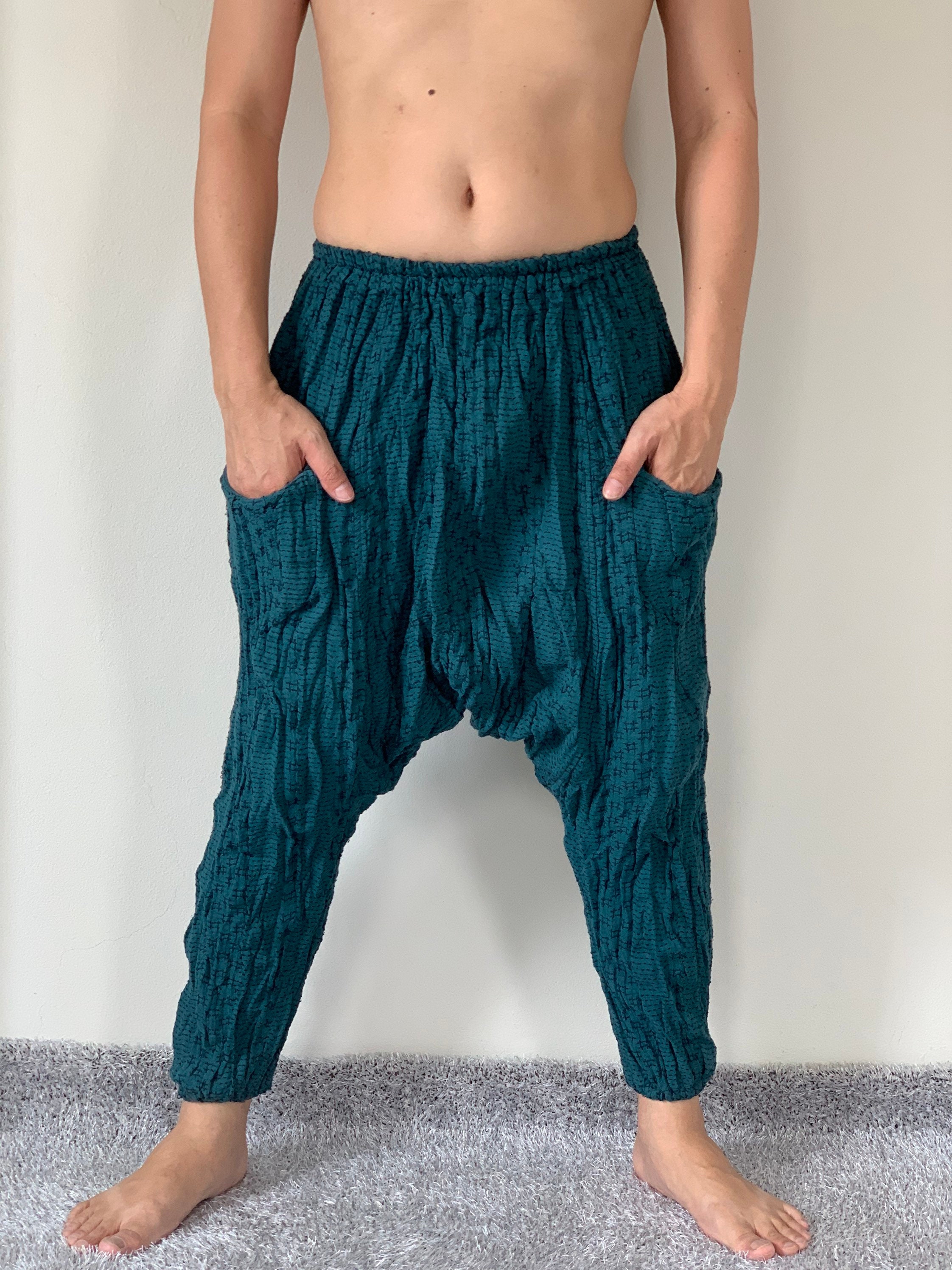 CG0132 Cotton Gauze Pants Harem Pants Super Soft Baggy Unisex Etsy