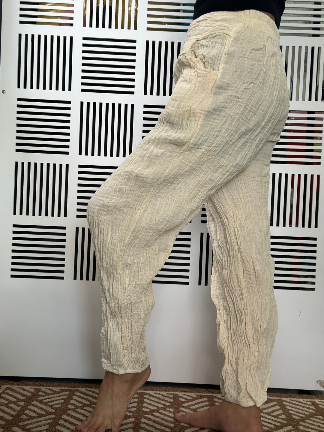 CG0620 Cotton Gauze Yoga Pants Super Soft. Elastic Waist Etsy