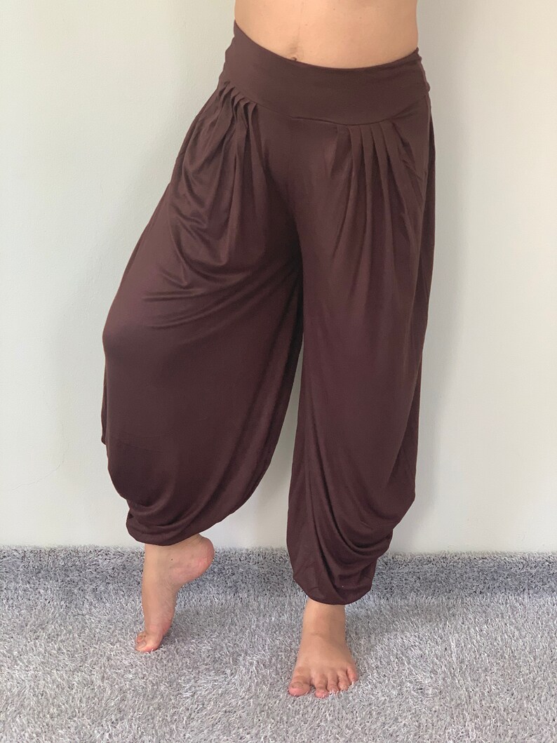 RY0002 Solid Brown Yoga Pants High Waist | Etsy