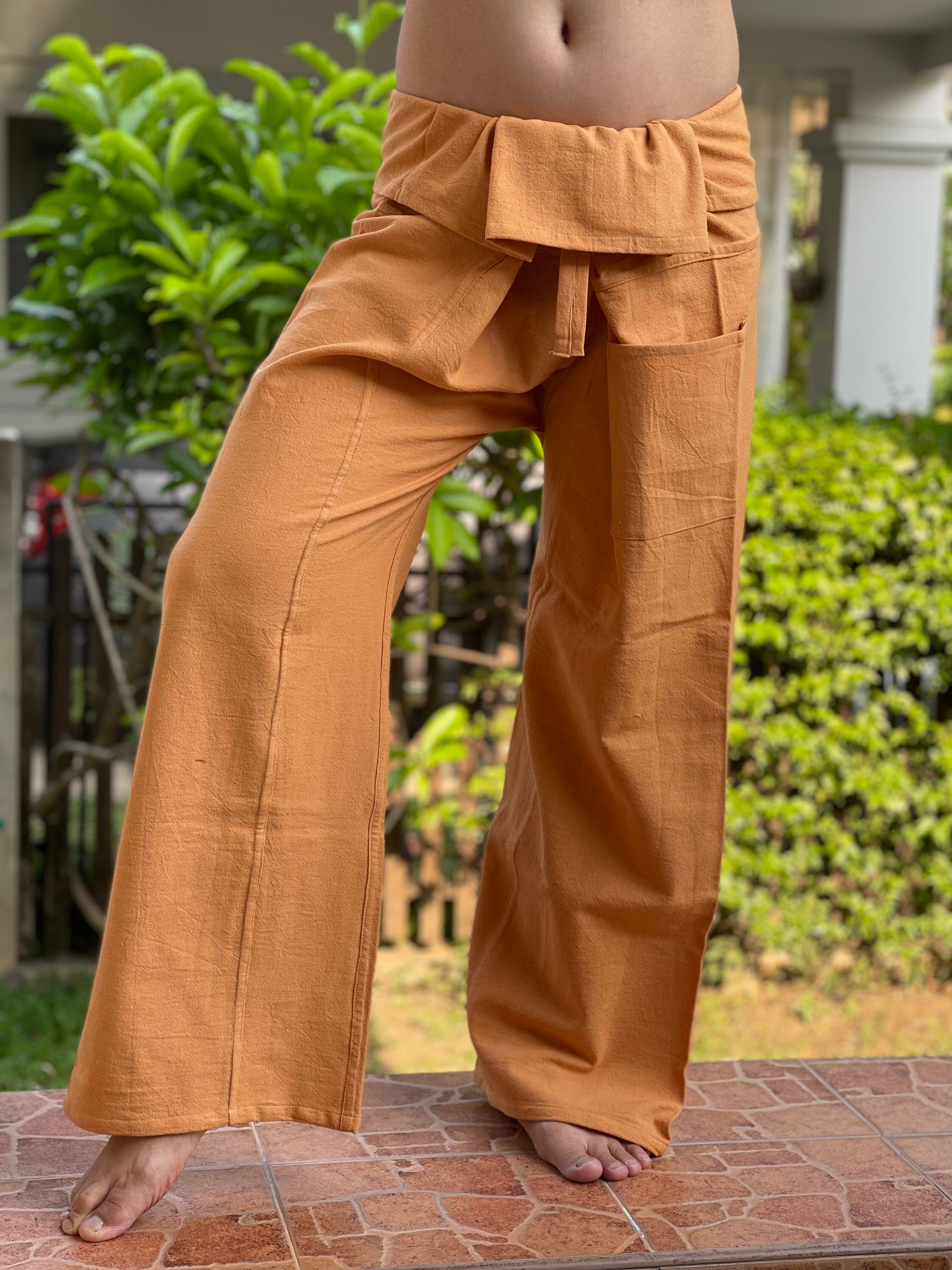 FM0001 Unisex Thai Fisherman Pants, Stitch Inseam Design for Thai