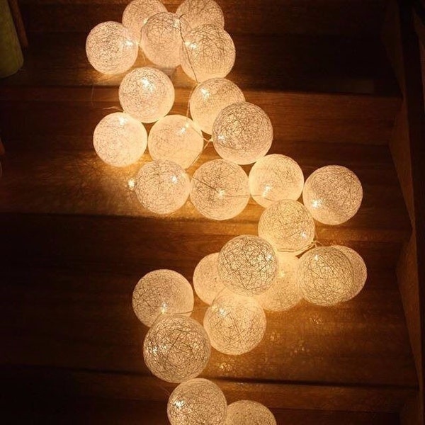 Prepare you room with Cotton Ball Lights for home decoration,wedding patio,indoor string lights,bedroom fairy lights