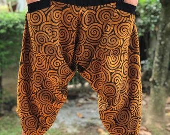 HC0584 New arrival Samurai pants,  Handmade pants, men&#39;s fashion, unisex Yoga Harem Pants  - elastic waistband