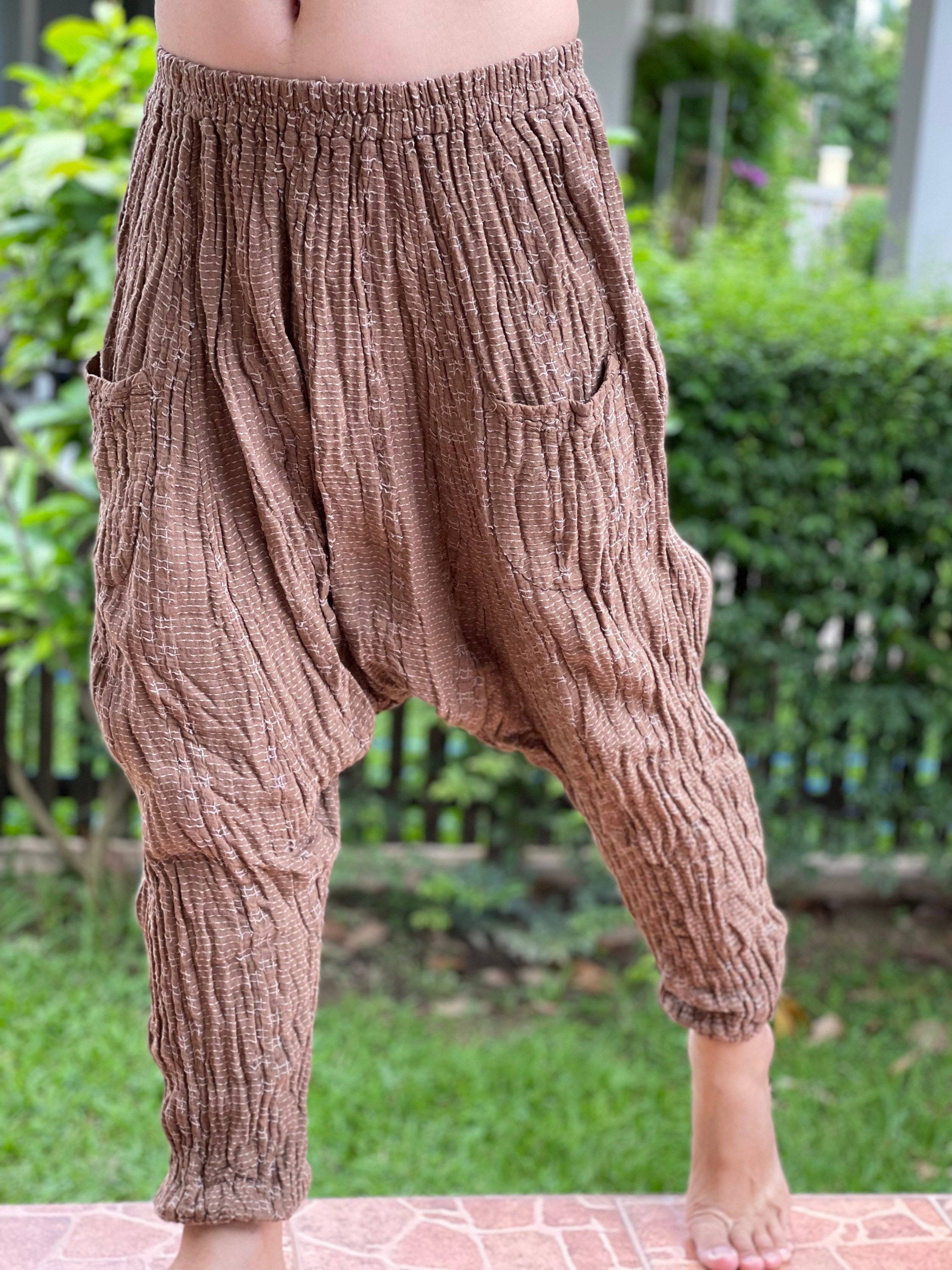 CG0471 Cotton gauze pants Harem Pants super soft baggy unisex Etsy