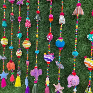 CW0018 Get 9Line of 100% Handmade Cute Doll Beads Curtain For Home Decoration for window