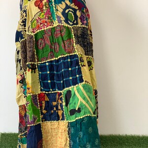 SK0808 Patchwork Bohemian Skirt. Long skirt, boho style, Beach Skirt