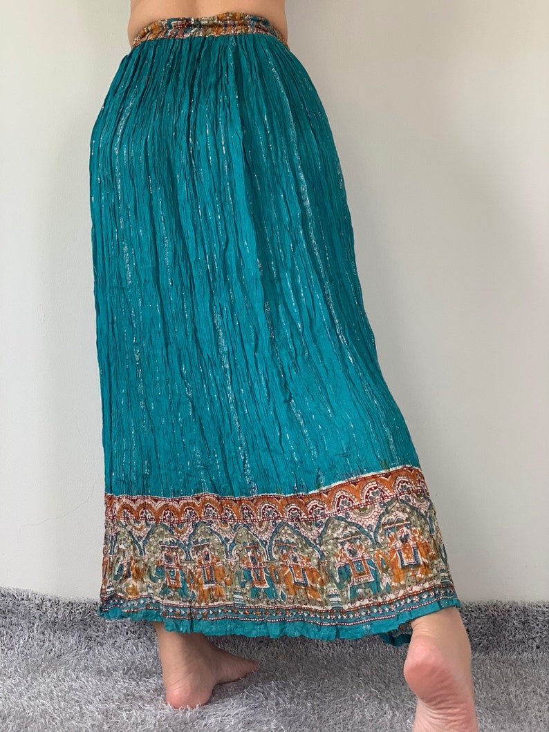 ID0830 Maxi Indian Skirt Women Printed Flared Skirt Gypsy Etsy