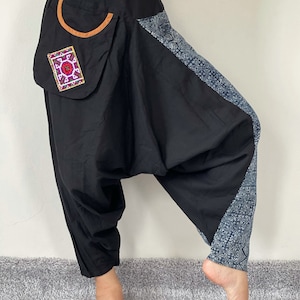 HR0146 Hilltribe Harem Pants Unisex Low Crotch Trousers