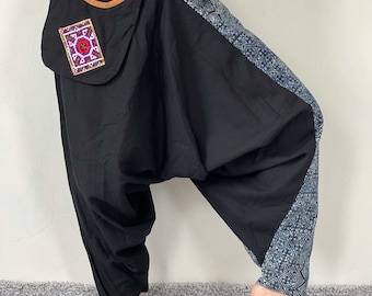 HR0146 Hilltribe Harem Pants Unisex Low Crotch Trousers