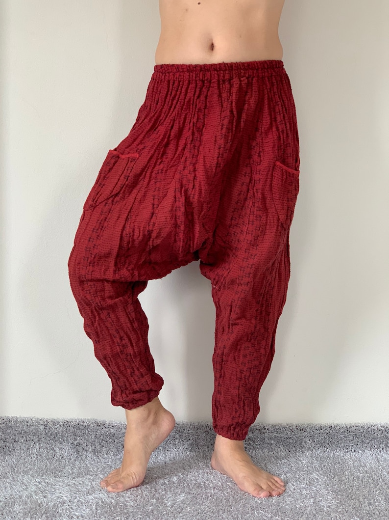 CG0059 Cotton Gauze Pants Harem Pants Super Soft Rayon Baggy Etsy