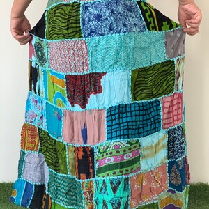 SK0815 Patchwork Bohemian Skirt. Long skirt, boho style, Beach Skirt