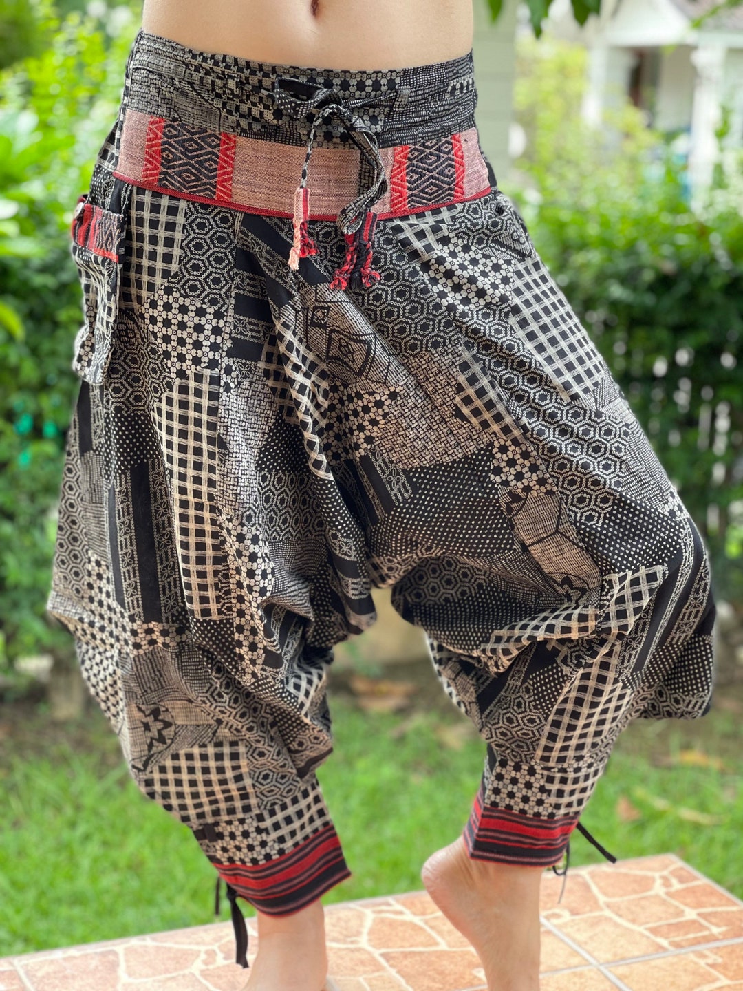 華麗 Thai BT0138 Hill Ankle With Pants Harem Women's Fabric Tribe Clothing