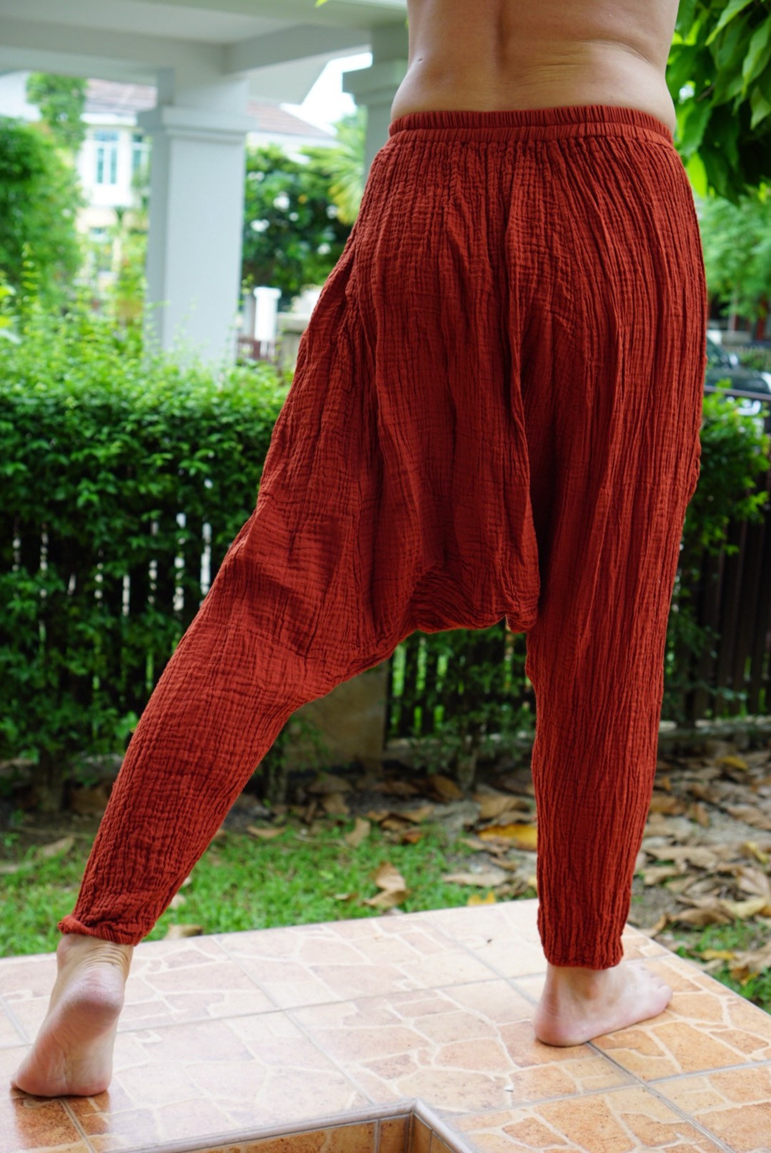 CG0071 Soft Cotton Gauze Harem Pants Gauze Baggy Unisex Harem Etsy