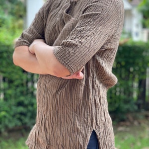 CG0629 Double gauze cotton Top and white Striped