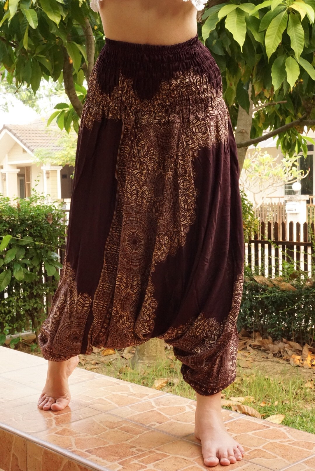 HL0184 Harem Pants Unisex Low Crotch Yoga Trousers Gypsy Pants