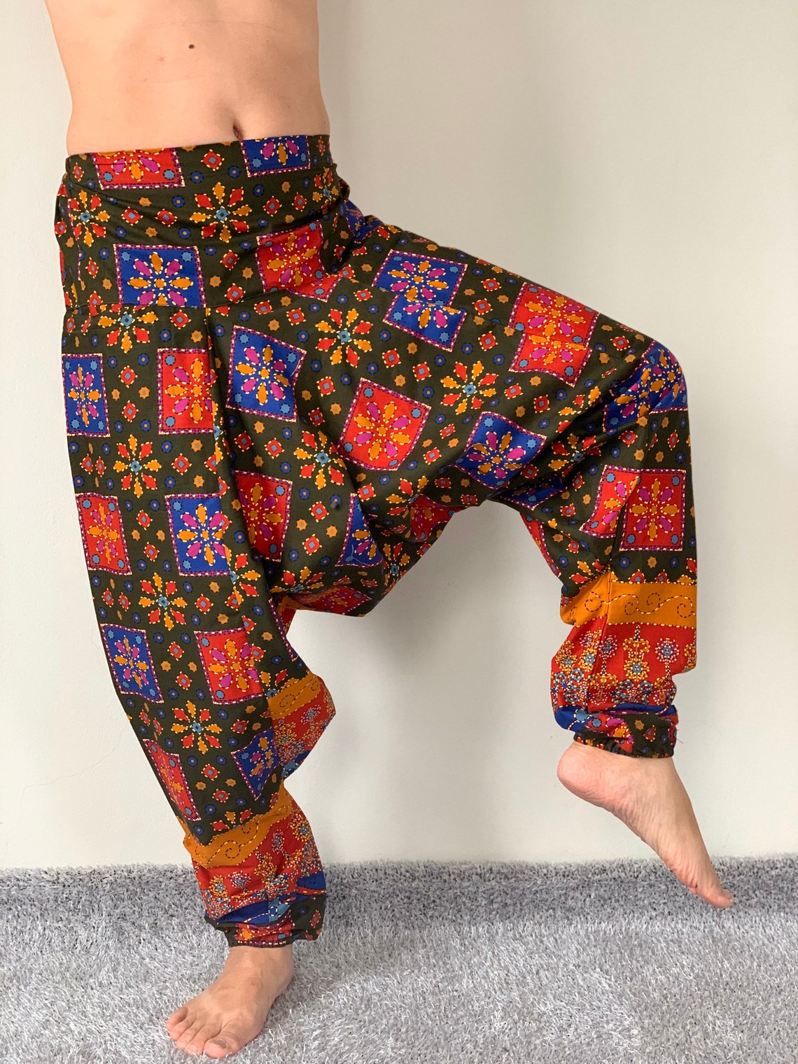 HR0202 Thai sarong design Pants Handmade pants Thick Smock | Etsy