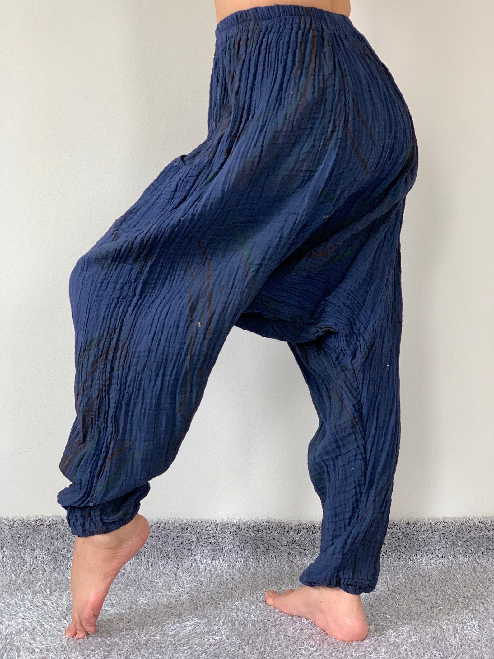 CG0021 Cotton gauze pants Harem Pants super soft COTTON baggy Etsy