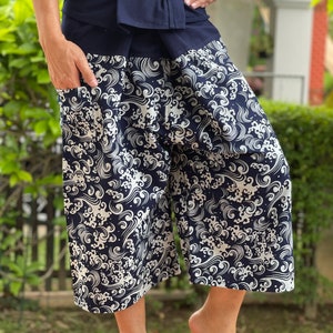 MH3010 Fisherman Pants with Hemp Fabric Wide Leg pants, Wrap pants, Unisex pants