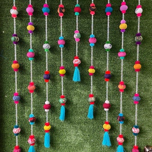 CW0045 Get 9Line of 100% Handmade Cute Doll Beads Curtain For Home Decoration for window