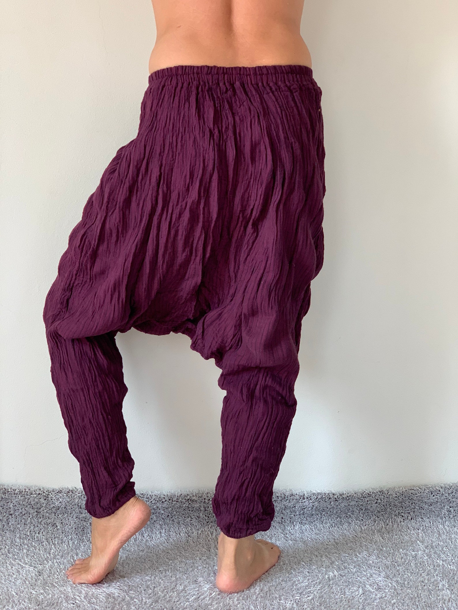 CG0194 Cotton Gauze Pantsdouble Cotton Gauze Harem Pants for Etsy