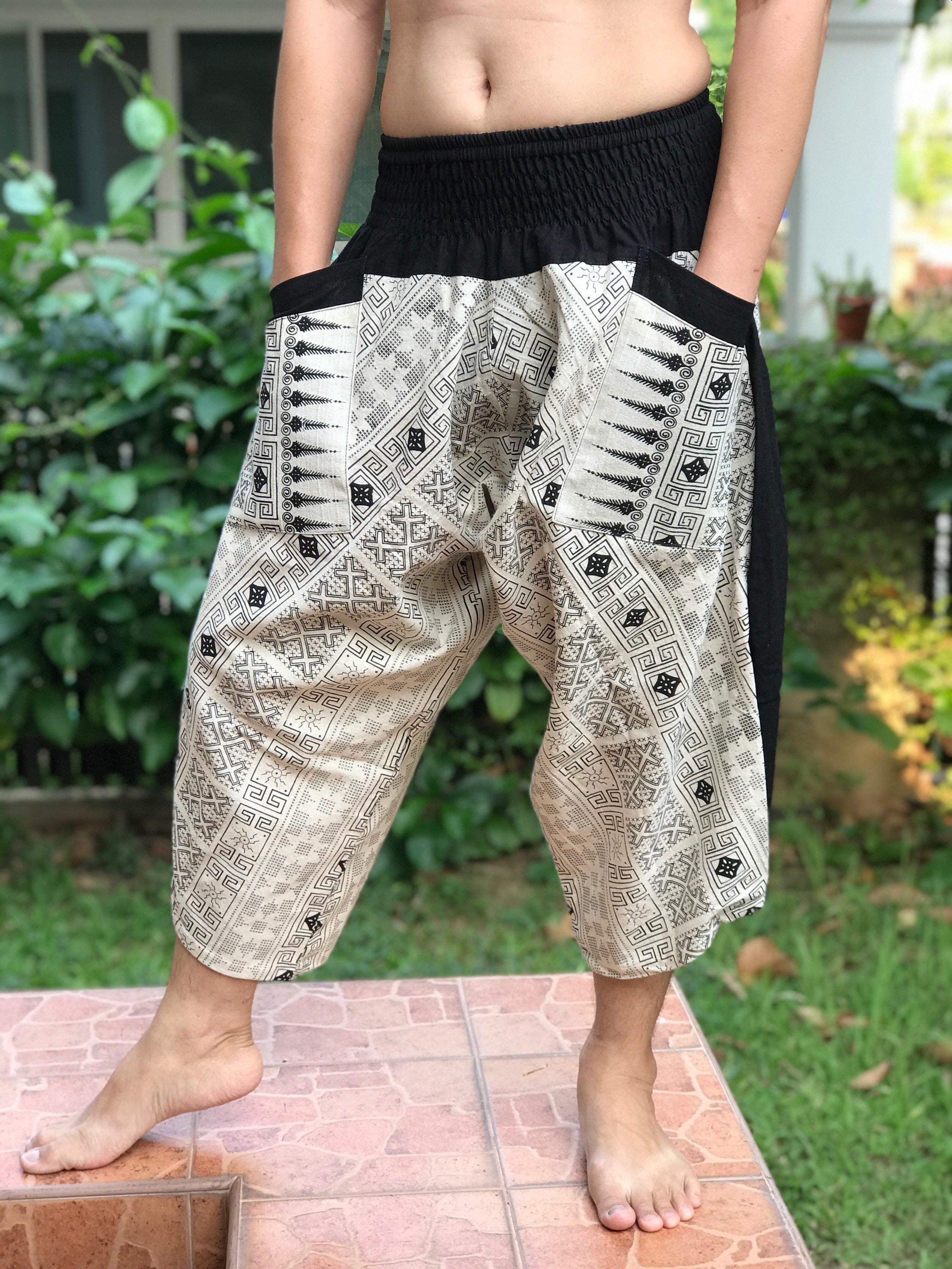 パンツ HYUUGAM HC0128 Samurai Pants, Samurai Pants (unisex) Elastic Waist ,wrap