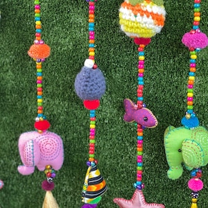 CW0017 Get 9Line of 100% Handmade Cute Doll Beads Curtain For Home Decoration for window