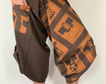 SR0022 Samurai Pants Harem pants have fisherman pants style wrap around waist