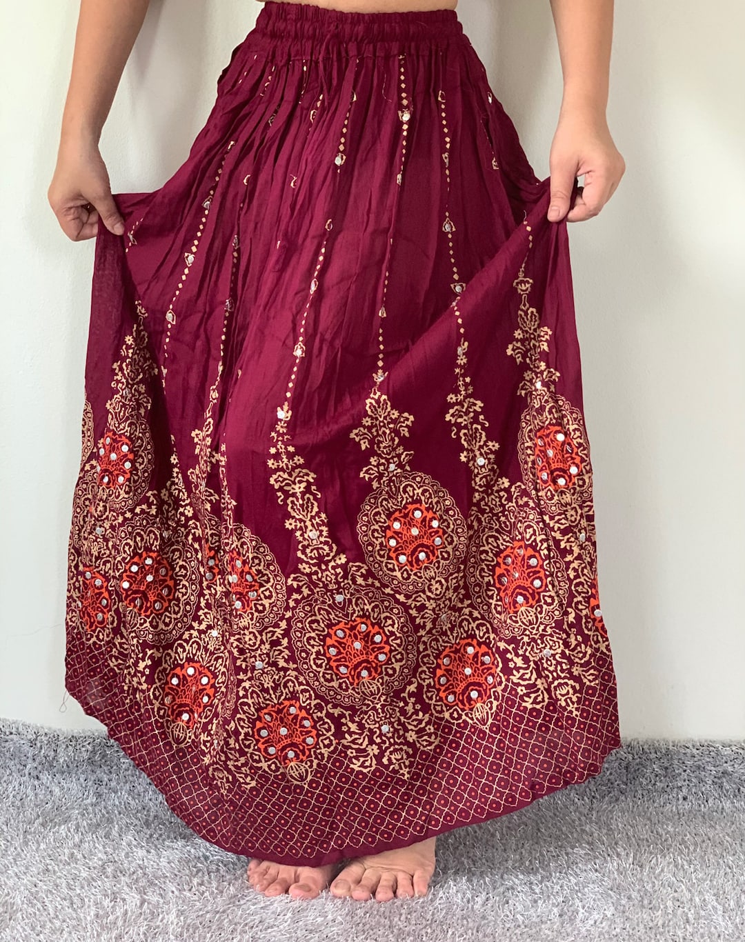 スカート Y's INDIAN JACQUARD PRINT FLARE SKIRT 2 il_1080xN.2468147661_razt.jpg