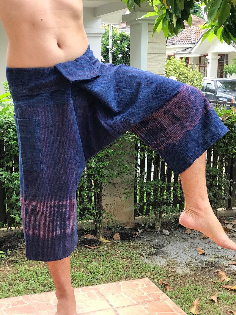 HW0089 Handwoven Thai Fisherman Pants Wide Leg Pants Wrap Etsy