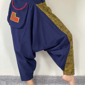 HR0140 Hilltribe Harem Pants Unisex Low Crotch Trousers