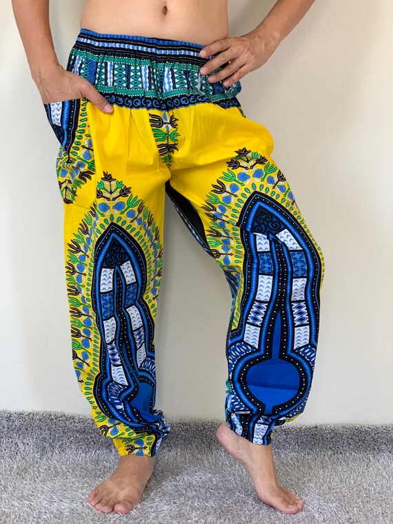 DK0032 African Print Dashiki Pants Cotton Aladdin Yoga Harem | Etsy