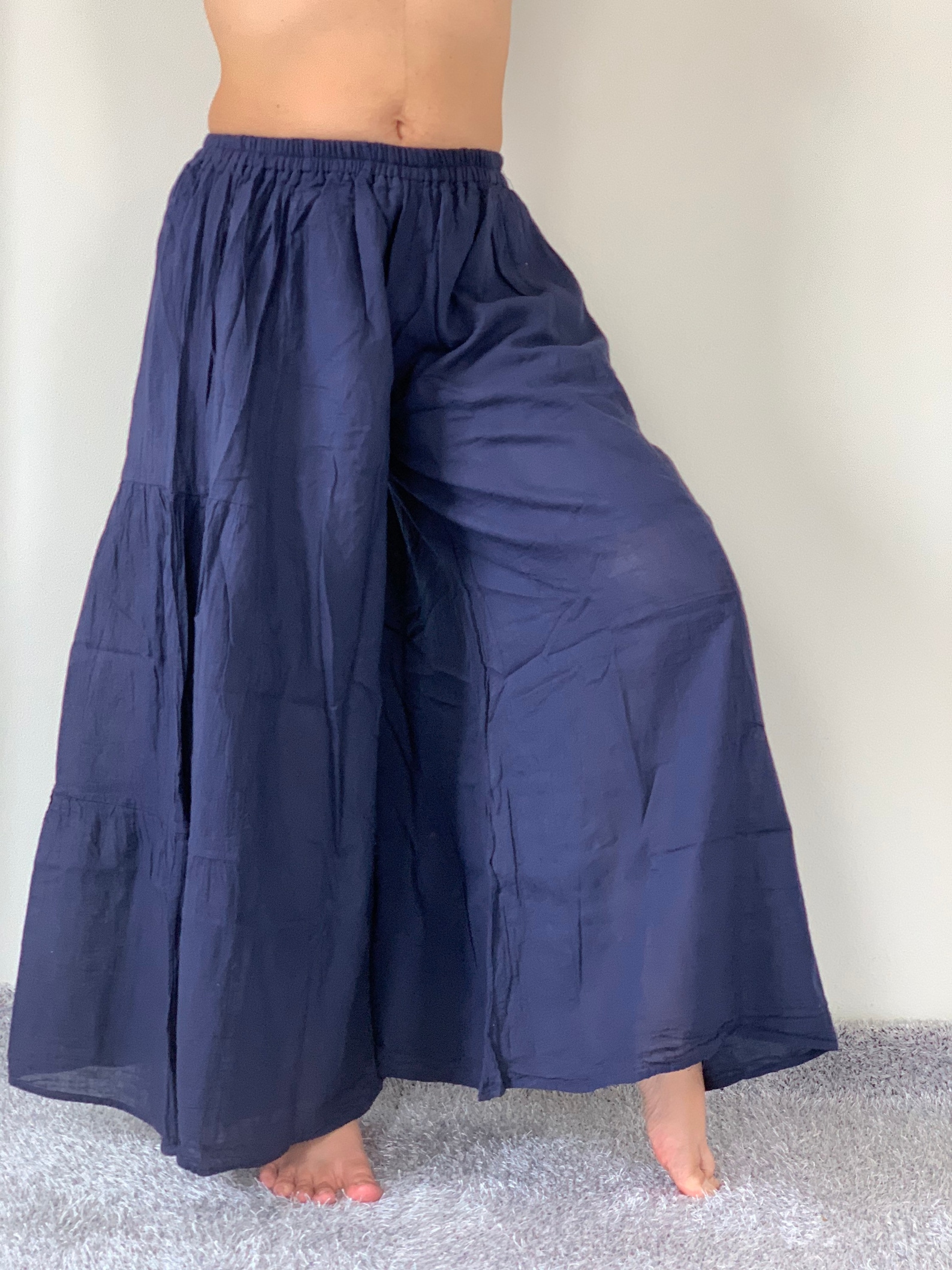 CG0016 Wide Leg Cotton Gauze Lady Pants Super Soft. Gaucho Etsy