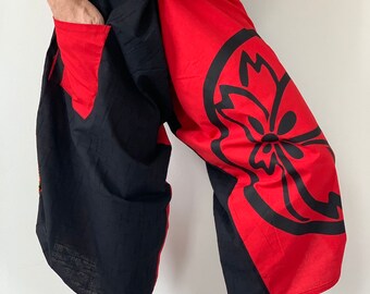 SR0088 Samurai-Hose mit einzigartigem Hilltribe-Wickelstoff