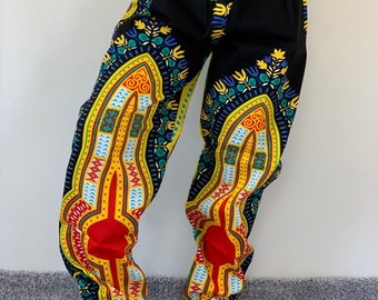 DK0008 African Print Dashiki Pantalon coton Aladdin yoga harem pantalon, pantalon unisexe