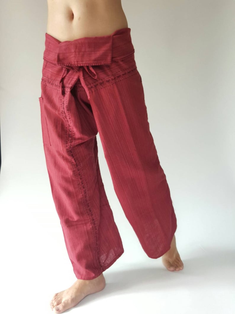 TC8003 Hand Sewing Inseam design for Thai Fisherman Pants Wide Leg pants Wrap pants Unisex pants