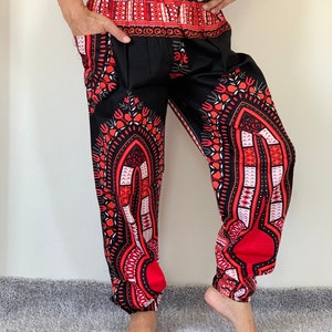 DK0012 African Print Dashiki Pants cotton Aladdin yoga harem pants, unisex pants