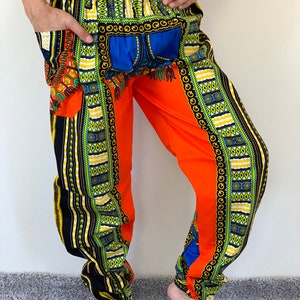 DK0020 African Print Dashiki Pants cotton Aladdin yoga harem pants, unisex pants